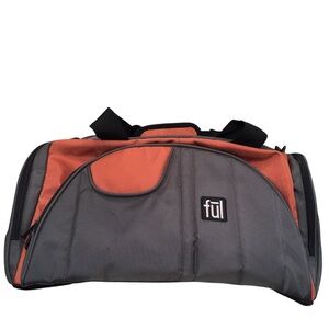 Ful Gray and Orange Sports Travel Vacation Bag  (L 21”X H 10.5”X W 12”)